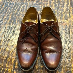 Cole Haan Brown Leather Derby Oxfords